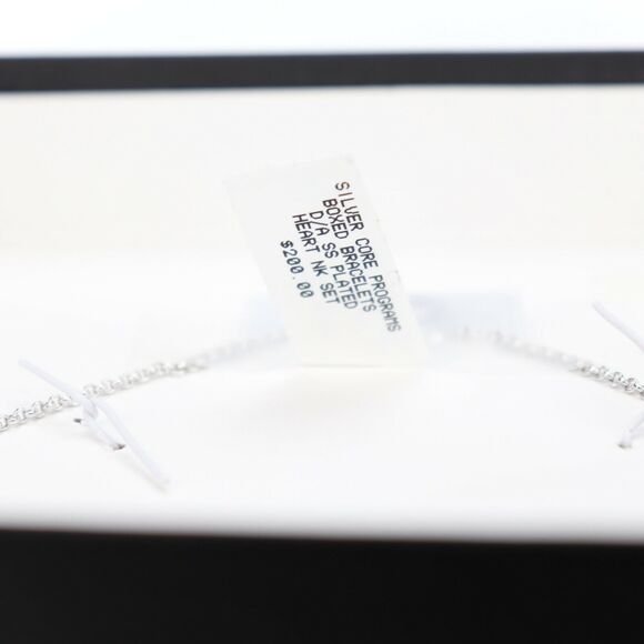 Diamond Accent Silver Core Heart Necklace Set $200 - Picture 5 of 5